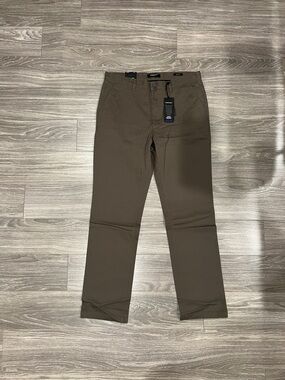 Kenneth Cole Slim Chino Pants- Mushroom